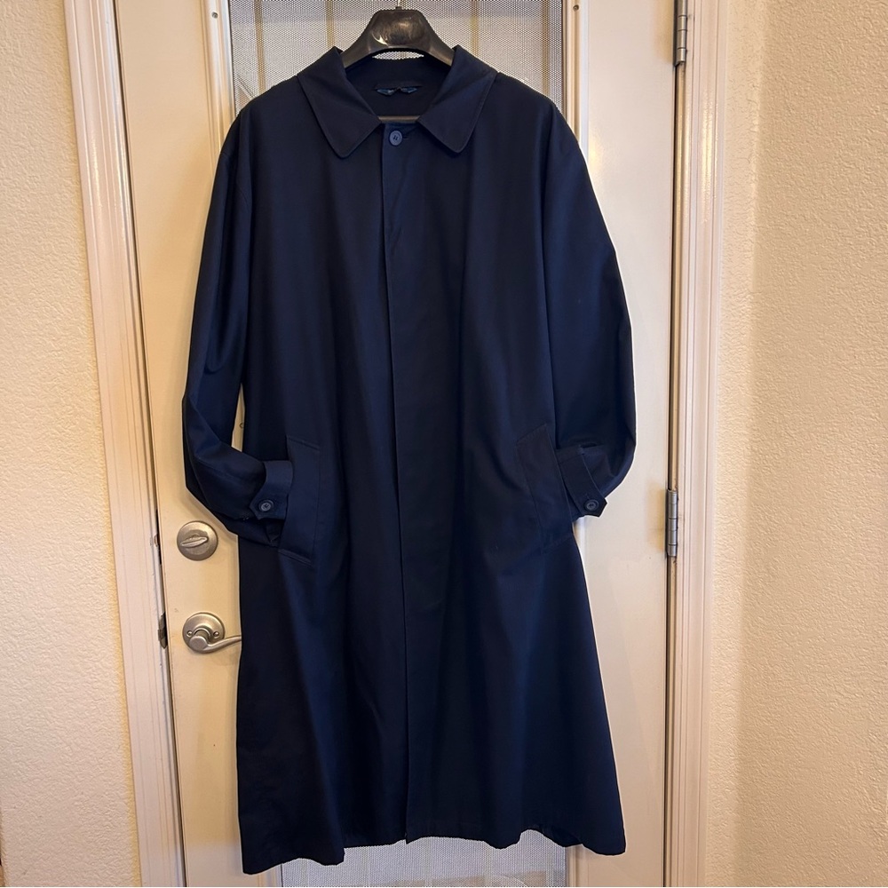 Men’s Towncraft Trench Coat Navy Size 48
